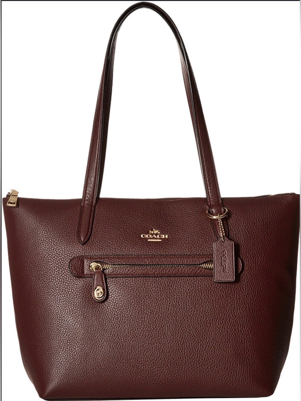 Coach Deep Burgundy Leather Tote Bag
Women’s